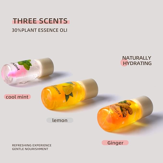 LAMUSELAND 3Pcs Mini Cute Lip Oil, Hydrating Clear Lip Gloss for Lip Care to Prevent and Soothe Dry, Chapped Lips (A (3Pcs))-Velvo Beauty