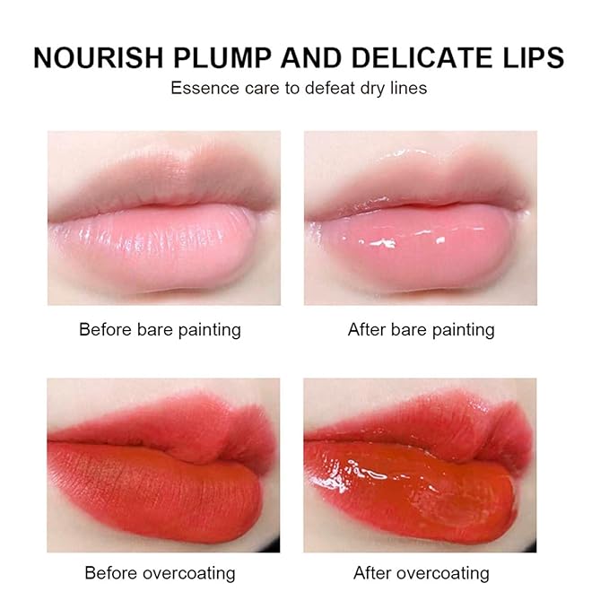 Lip Glowy Balm,4 Pack Fruit Glowy Lip Balm,Vitamin E Lip Glowy Balm Set Reduce Lip Lines, Enhance Lip Color,Moisturizing & Plump Quickly Replenishing Moisture and Relieving Dry Lips-Velvo Beauty