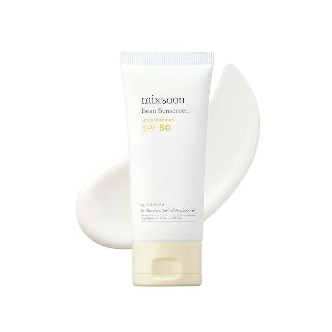 mixsoon Bean Sunscreen 1.69 Fl. Oz. / 50ml SPF 50 Airy Texture Type Lightweight No White Cast For Face Korean Glass Skin Care-Velvo Beauty
