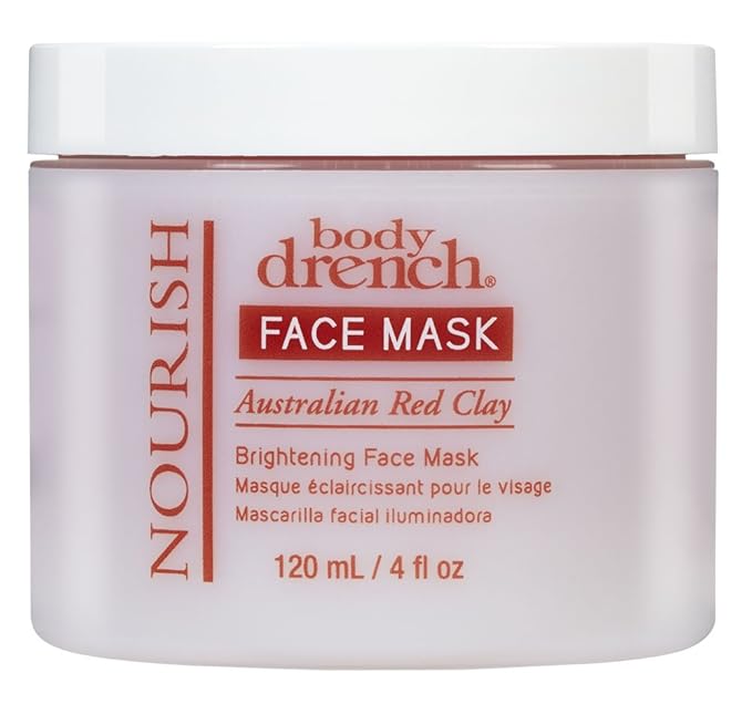 Body Drench Nourish Australian Red Clay Brightening Face Mask, 4 oz-Velvo Beauty