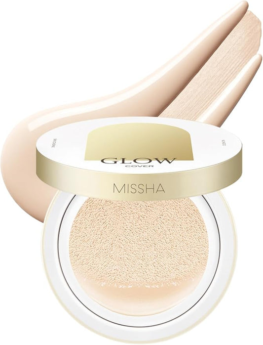 MISSHA Glow Cushion No.13 Light Beige for Fair Skin Radiant & Moisturizing Skin with Buildable Coverage-Velvo Beauty