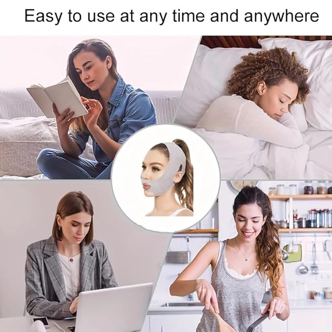 2pc V Line Face Lifting Strap - Chin and Cheek Lifting Bandage for V Face Lift - Sleeping Mask Strap for Women - Gift Idea-Velvo Beauty