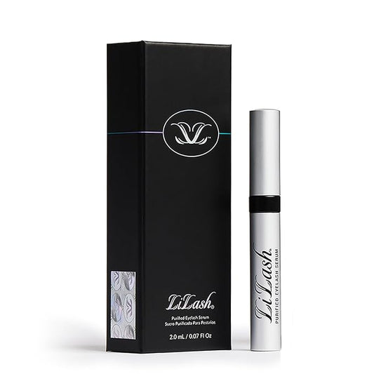 LiLash Purified Eyelash Serum to Grow Longer & Fuller-Looking Lashes - Eyelash Growth Enhancer, Safe for Use with Contacts, Lash Extensions, Sensitive Eyes - Vegan & Cruelty-free (2mL, 90-Day Supply)-Velvo Beauty