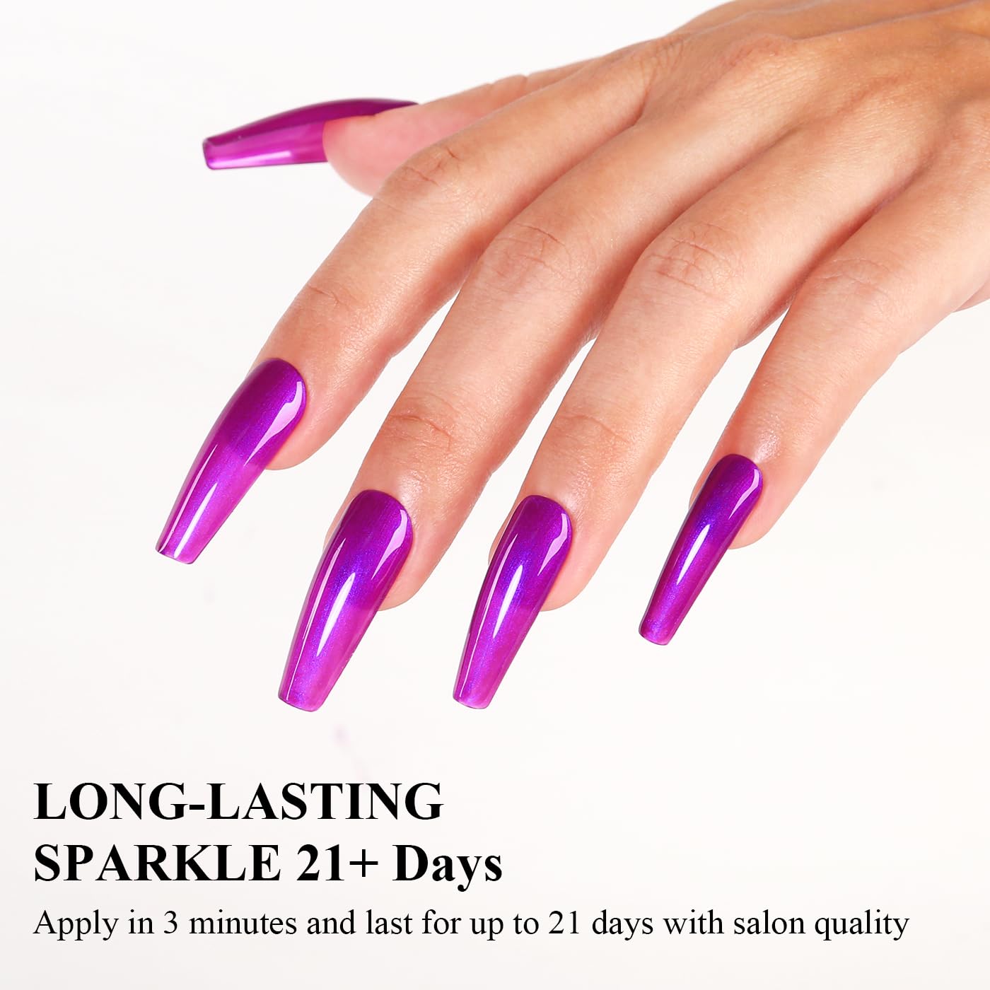 Imtiti Pearl Gel Nail Polish, Rose Purple Glitter Pearl Gel Polish Diamond Shimmer Sparkle Soak Off UV LED Nail Gel Polish Autumn Winter Gel Polish Manicure Gel Nail Kit 10ML-Velvo Beauty