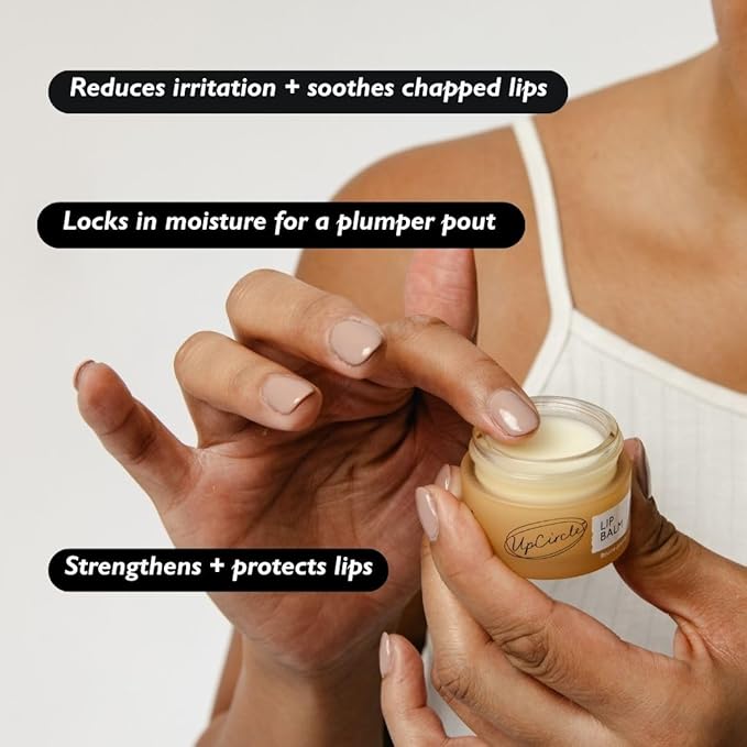 UpCircle Lip Balm with Hemp Seed Oil + Shea Butter 15ml – Hydrating + Plumping – Rosehip + Grapefruit Oil To Soothe Dry Lips - Natural, Vegan + Cruelty-Free-Velvo Beauty