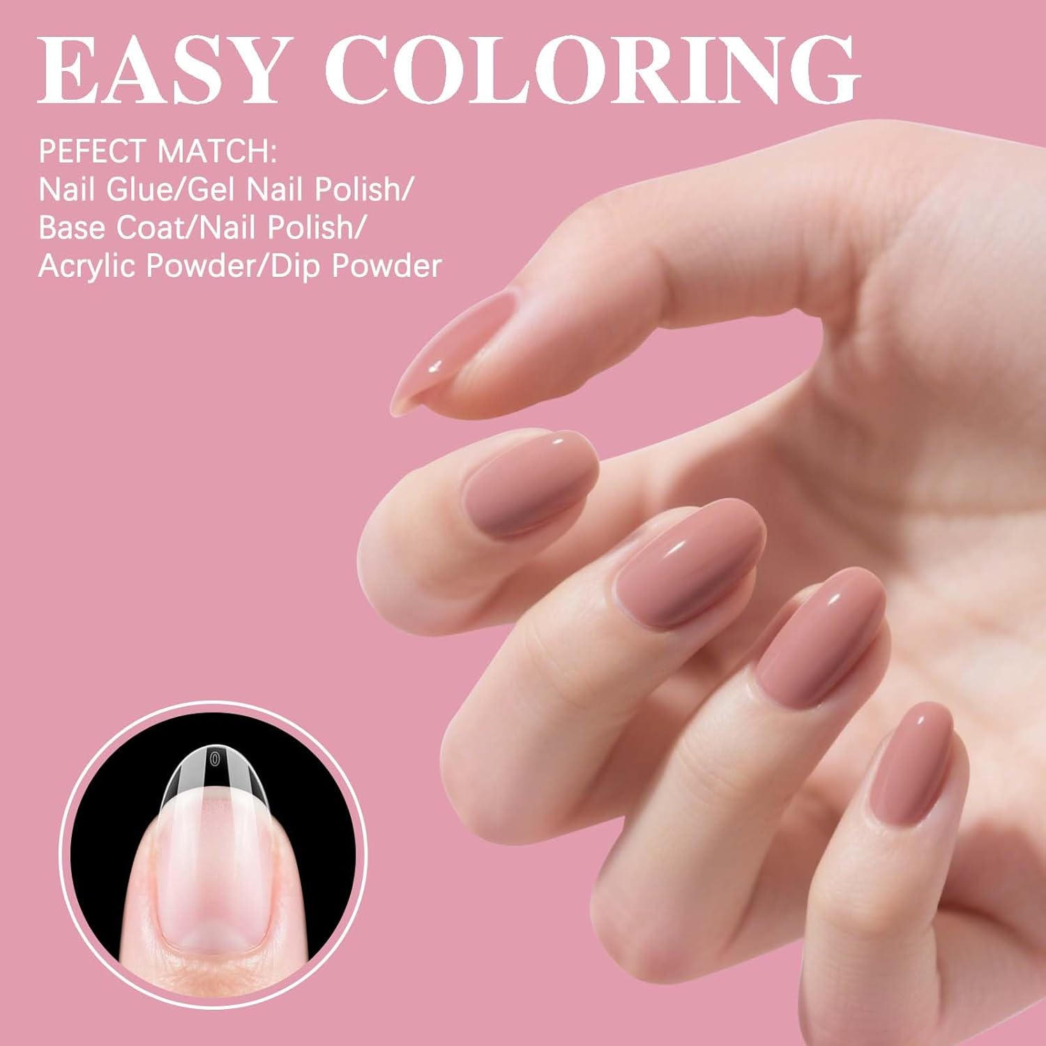 Short Almond Nail Tips, SSWSBYKE 300pcs 15 Sizes Gel Acrylic Nail Tips for Full Cover Pre-Shaped Fake Nails Tips Half Matte Press On Nails for Extension Home DIY Salon-Velvo Beauty