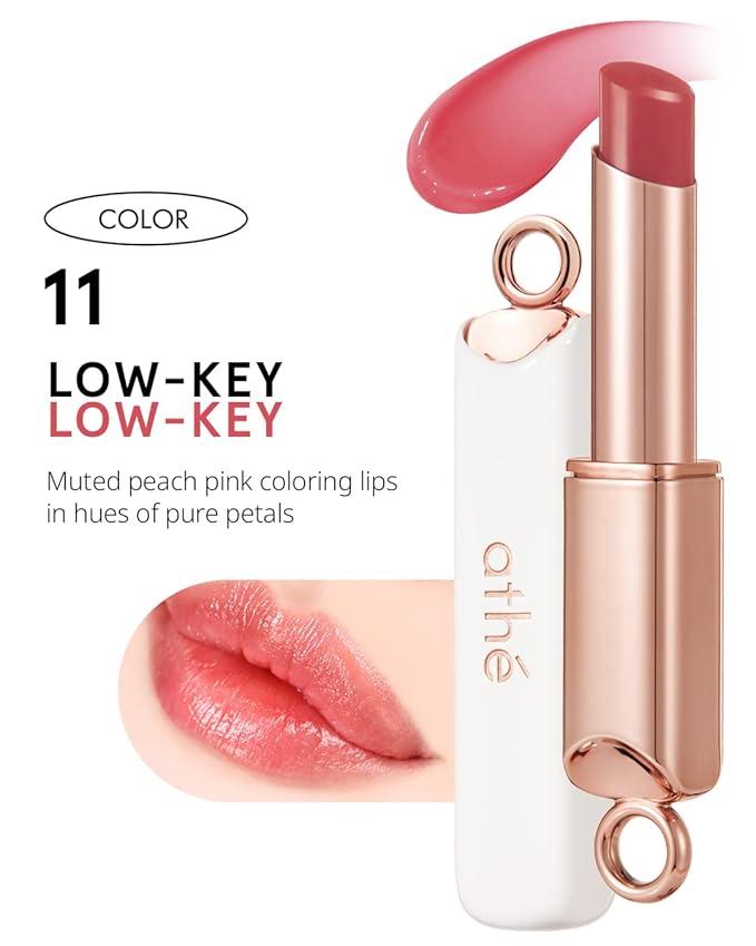 ATHÉ Authentic Lip Balm 11 LOW-KEY (Tinted), Lightweight Wear & Plumping Lips without Stickiness, Moisturizing & Nourishing Plant-Based Vegan Chapstick for Dry, Petrolatum Free, Cruelty-Free-Velvo Beauty