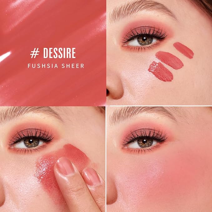 KIMUSE Soft Cream Blush Makeup, Liquid Blush for Cheeks, Weightless, Long-Wearing, Smudge Proof, Natural-Looking, Dewy Finish-Velvo Beauty