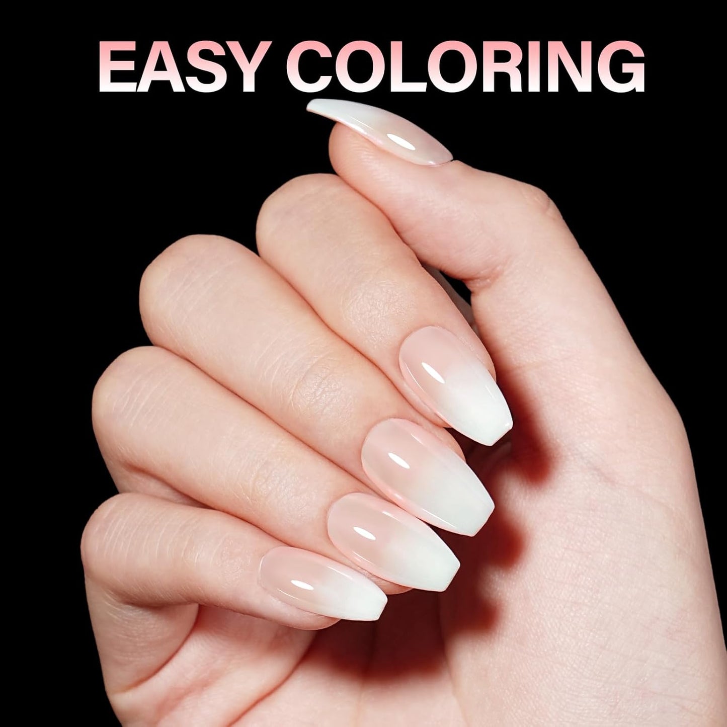 AILLSA Ballerina Nail Tips Clear Gelly Full Cover Nail Tips Pre-Shaped Acrylic Press on False Nails tips for Nails Extension Home DIY Salon Manicure 216PCS 12 Sizes-Velvo Beauty