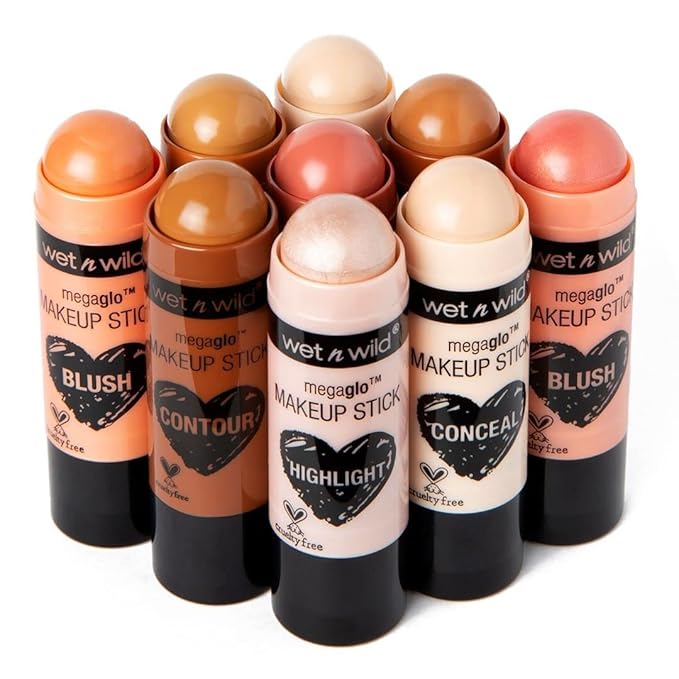 wet n wild MegaGlo Makeup Stick Bundle - When The Nude Strikes, Conceal and Contour Neutral Follow Your Bisque,1 Ounce (Pack of 1),807-Velvo Beauty