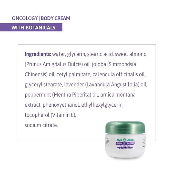 PhysAssist - Comfort kit for Chemo & Radio Patient The Gift of Love, Faith & Support. 2-1.5 oz face and body cream plus lip balm & roll-on-Velvo Beauty