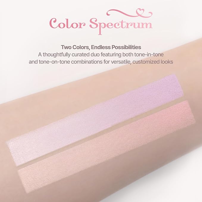 2aN Dual Color Face Blusher, Buildable & Blendable Cheek Color, Natural & Vibrant Finish, Long-Lasting Powder Blush, Blends Easily with Natural Skin Tones, Korean Beauty (09 Heart Balloon)-Velvo Beauty