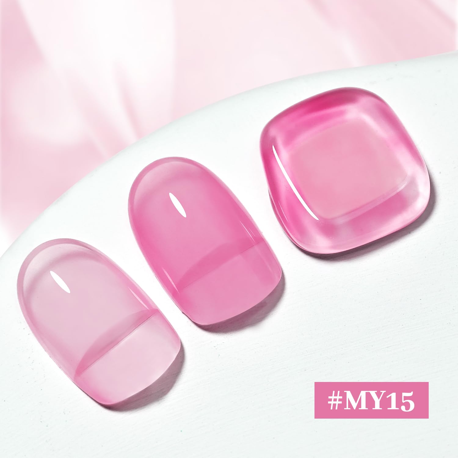 16.5ml Jelly Sheer Pink Nail Polish Large Volume Quick Dry Hot Pink Nail Polish, Long Lasting Shine, Fingernail Toenail Nail Art DIY Home Travel Nail Art Gift-Velvo Beauty
