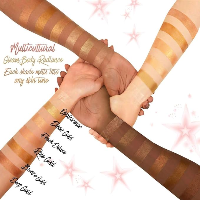 Melanie Mills Hollywood Gleam Body Radiance All In One Makeup, Moisturizer & Glow For Face & Body - Bronze Gold, Mini 1 fl.oz.-Velvo Beauty