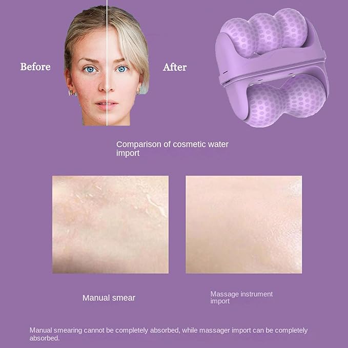 Ice Roller for Face Women - 2 in 1 Facial Ice Roller for Face & Eye Puffiness Relief, Gua Sha Facial Tools for Massage, Body Minor Cold Compress-Velvo Beauty