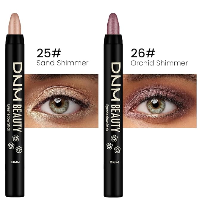 Kaely 2Pcs Cream Eyeshadow Sticks Set for Eyes Waterproof,Sand Shimmer & Orchid Shimmer Matte Eye shadow Stick Pencil Pen Bulk sombras en crema para ojos 25+26-Velvo Beauty
