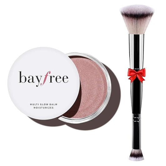 Multi Glow Balm Set, Cream Blush with Double-ended Brush, Radiant Finish, Hydrating, Creamy, Radiant Finish, Lightweight & Blendable Color, Face Balm-Velvo Beauty