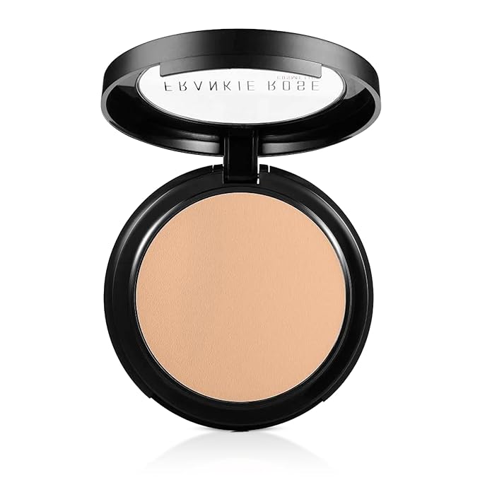 Frankie Rose Cosmetics Powder Foundation – Full Coverage Face Powder For Pores & Imperfections, Evens Out Skin Tone & Shine-Control | 58 Grams (Cream Puff)-Velvo Beauty