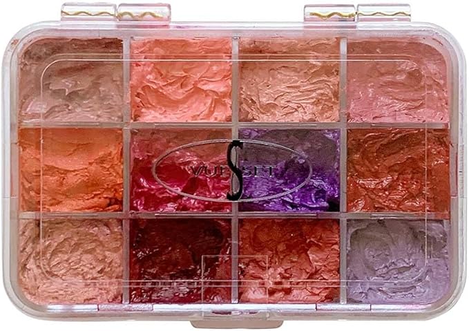 Mango - 12 Sections empty makeup palette depotting case-Velvo Beauty