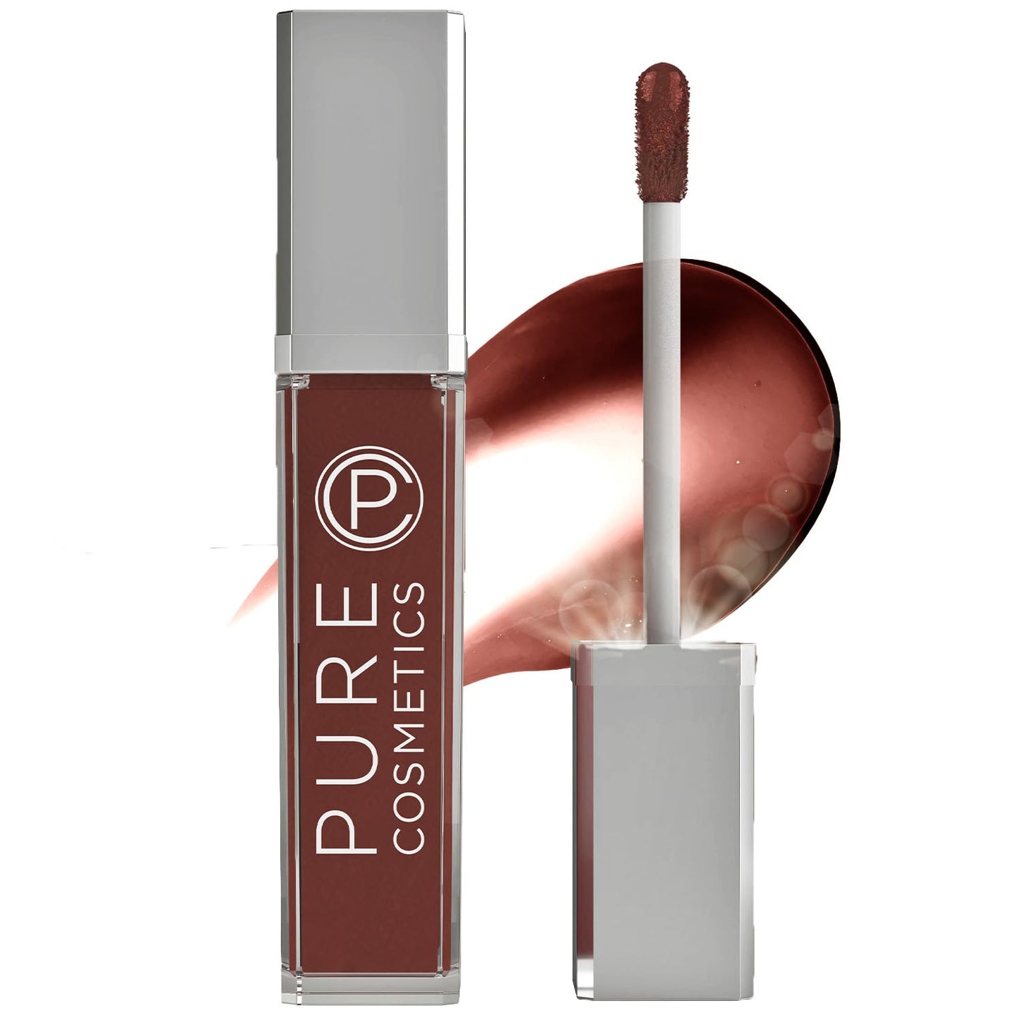 Pure Cosmetics Pure Illumination Lip Gloss - LED-lit Applicator w/Side Mirror - Non-Sticky, Moisturizing & Hydrating Lip Glosses - Soothes & Protects Dry Chapped Lips (Down To Earth)-Velvo Beauty