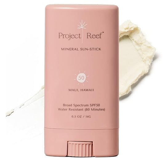SPF 50 Sheer Mineral Sunscreen Stick - Vegan, Reef Safe, Non-Nano Zinc, Face Sunblock Stick, No White Residue, Pocket Size, Ideal for Travel & Kids .05 oz-Velvo Beauty
