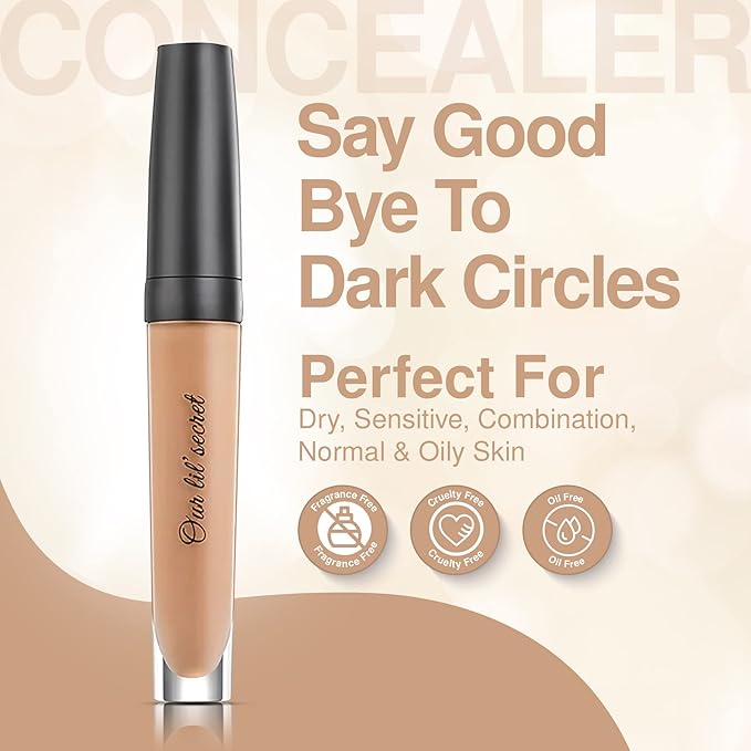 Frankie Rose Cosmetics Our Lil’ Secret Concealer – Sweat-Proof & Matte Under Eye Concealer, Long Lasting Concealer Full Coverage For Fine Lines, Dark Circles & Hide Imperfections - Neutral-Velvo Beauty