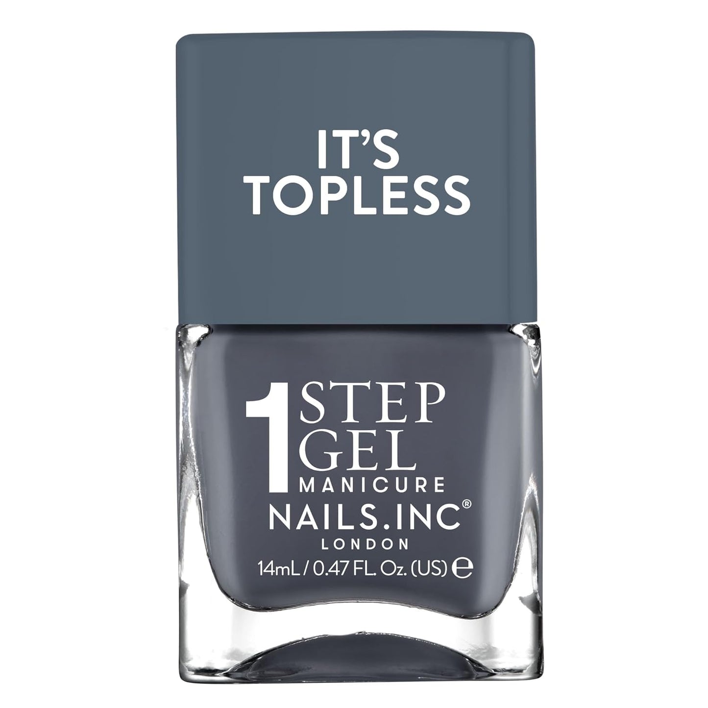 Nails Inc It's Topless Gel-Like Nail Polish, 4-in-1 Base Coat, Treatment, Color & Top Coat, Long Lasting, Strong, Chip Free Nails, Glossy Salon Quality Manicure, Air Dry Nail Polish, Emily, 0.47 Fl Oz-Velvo Beauty