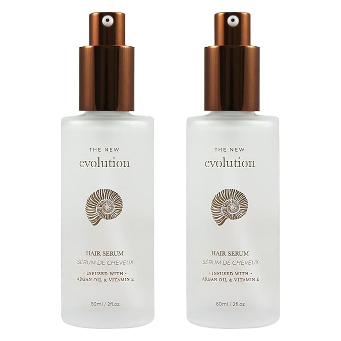 HerStyler Evolution Argan Oil Serum - Vitamin E Nourishing Treatment to Soften Dry Hair, For Hair Straightening With Aloe Vera (2 Pack)-Velvo Beauty