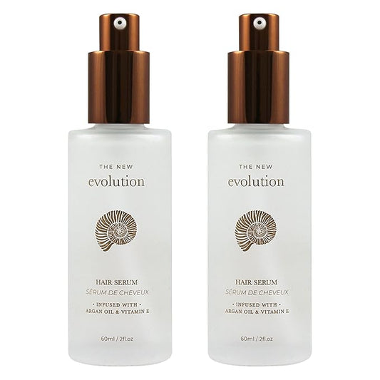 HerStyler Evolution Argan Oil Serum - Vitamin E Nourishing Treatment to Soften Dry Hair, For Hair Straightening With Aloe Vera (2 Pack)-Velvo Beauty