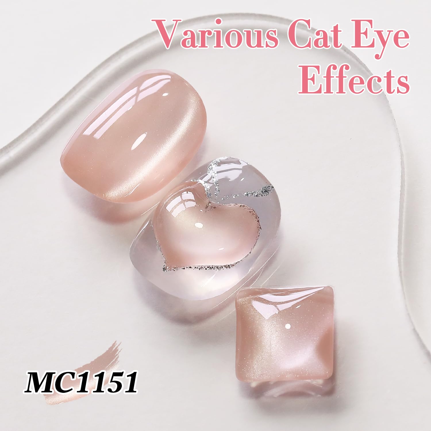 Double Rhythm 6 Colors Cat Eye Gel Polish Set Shimmer Glitter with Magnet Holographic Reflective Magnetic UV Nail Art Kit (6-Kit-46)-Velvo Beauty