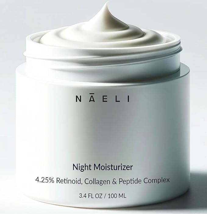 Retinoid Cream - 4.25% Retinol Night Moisturizer for Face & Neck with Collagen, Peptides & Hyaluronic Acid - Anti Aging Wrinkle Cream, Improves Skin Tone & Texture, 3.4 oz-Velvo Beauty