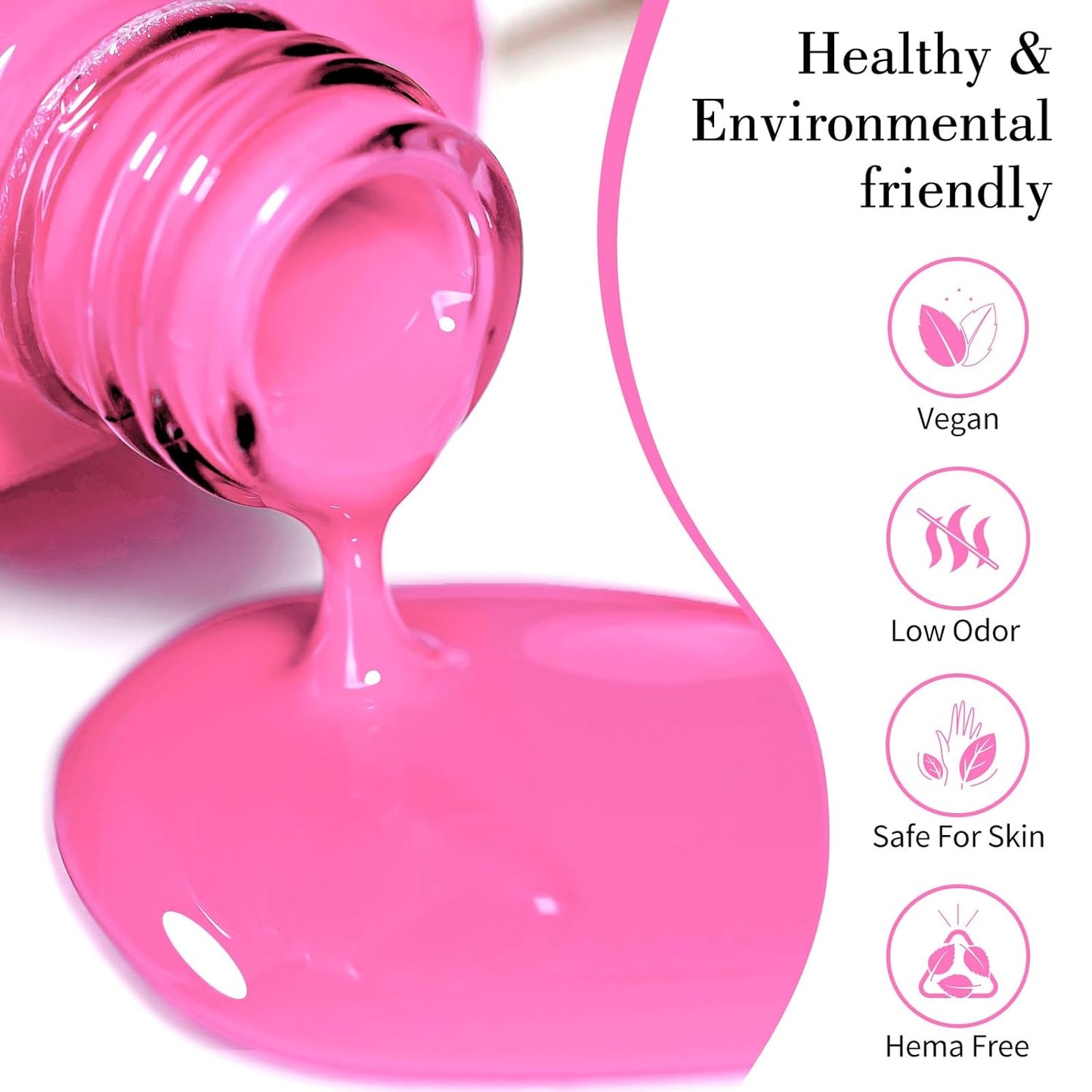 CANNI Hot Pink Gel Nail Polish – 9ml Soak Off UV LED, Long Lasting High Gloss for DIY & Salon Use For Women-Velvo Beauty