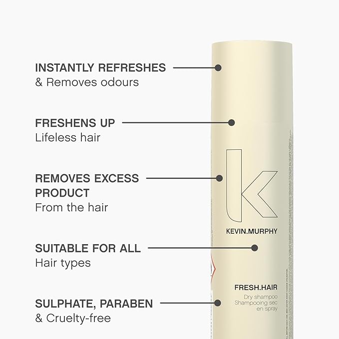 KEVIN.MURPHY FRESH.HAIR - Dry Shampoo Spray - For All Hair Types - Sulphate-Free Dry Shampoo - 250 mL / 8.45 fl oz-Velvo Beauty