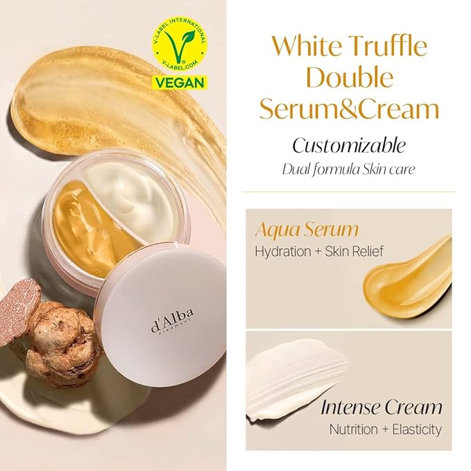 d'Alba Italian White Truffle Vegan Gift for HER, First Aromatic Spray Serum & Double Serum & Cream, Facial Skincare Gift Set-Velvo Beauty