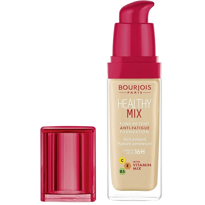 Bourjois Healthy Mix Anti-Fatigue Medium Coverage Liquid Foundation 52 Vanilla, 30ml, 29199601052-Velvo Beauty