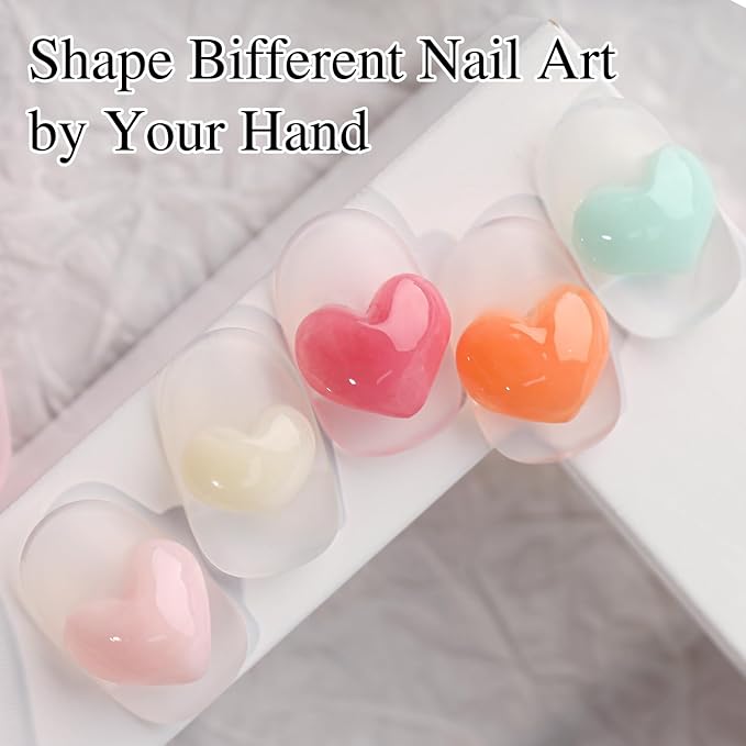 Double Rhythm 3D Clear Solid Sculpting Gel for Nail Art - Non-Sticky Hard Gel for Building, Carving, Molding Extension - Soak Off UV/LED Salon Home DIY 0.5 Oz (Clear)-Velvo Beauty