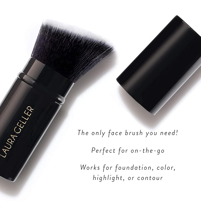 LAURA GELLER NEW YORK Baked Balance-n-Brighten Foundation with Kabuki Brush Makeup Set, Light-Velvo Beauty
