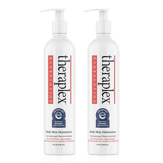 Theraplex Hydrolotion - Dermatologist-Recommended Eczema Lotion, Best Lotion for Severely Dry Skin, Body Lotion without Chemicals, Hypoallergenic, 24-Hour Hydration for Sensitive Skin 2 Pack-Velvo Beauty