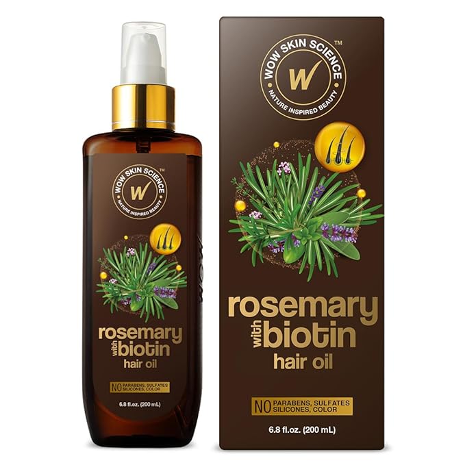 WOW Skin Science Rosemary with Biotin Hair Oil 6.8 oz-Velvo Beauty