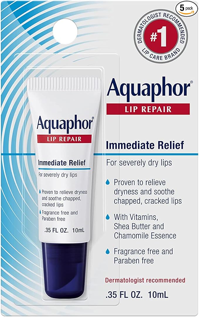 Aquaphor Lip Repair 0.35 oz (Pack of 5)-Velvo Beauty