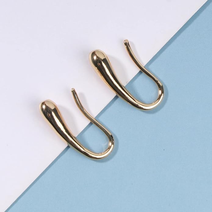 Vintage Water Drop Earrings Gold Teardrop Earrings Tiny Droplet Earrings Minimalist Everyday Earrings Jewelry for Women and Girls-Velvo Beauty