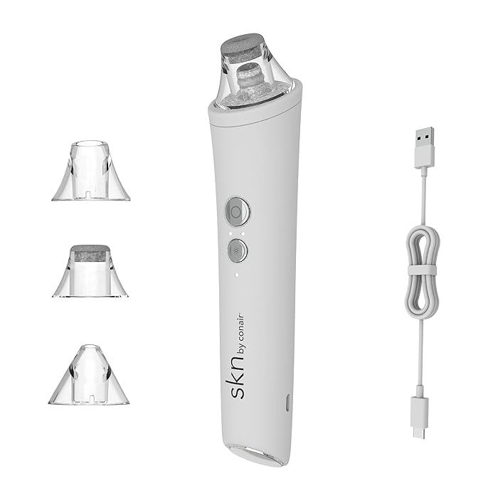 skn by conair Microdermabrasion Facial Tool, Pore Vacuum, Remove Dead Skin Cells and Dirt from Clogged Pores-Velvo Beauty