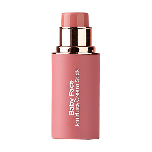 MCoBeauty Baby Face Multi-Use Cream Stick, Peony Rose Pinky Rose Shade, Silky Smooth, Buildable Blush for Eyes, Lips & Cheeks, Vegan, Cruelty Free Cosmetics-Velvo Beauty