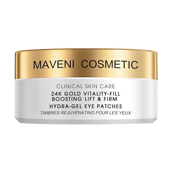 COSMETIC |24k Gold Vitality-Fill Hydra-Gel Eye Patches | Anti-Aging Under-Eye Patches, Help Boosting Lift & Firm the Look of the Eye Area-Velvo Beauty