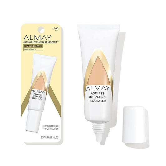 Almay Anti-Aging Concealer, Face Makeup with Hyaluronic Acid, Niacinamide, Vitamin C & E, Hypoallergenic-Fragrance Free, 005 Fair, 0.37 Fl Oz (Pack of 1)-Velvo Beauty