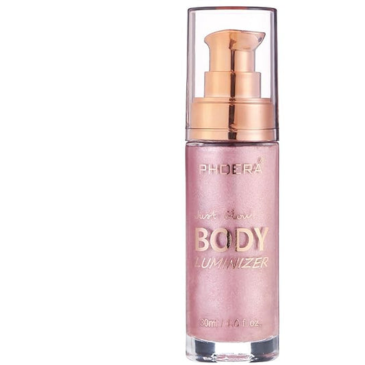 PHOERA Body Luminizer Highlighter, Waterproof Moisturizing and Glow For Face & Body, Face Body Glow Illuminator (104 Sparkle Pink)-Velvo Beauty