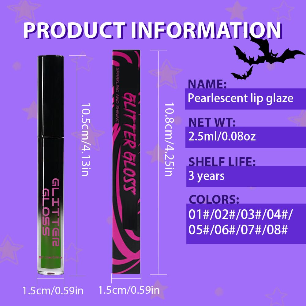 Green Metallic Lipstick for Women,Matte Sparkling Liquid Lipstick,Long Lasting Waterproof Lightweight Comfortable Non-Drying Bold Dark Lip Gloss for Gothic Stage Makeup,Cruelty Free-Velvo Beauty