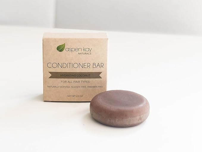 Coconut & Argan Oil Conditioner Bar, Deep Moisturizing for Dry Damaged Hair. Hydrating & Nourishing Solid Conditioner for Curly, Coily & Color Treated Hair, Vegan & Sulfate free, USA Made. 2.3 oz.-Velvo Beauty