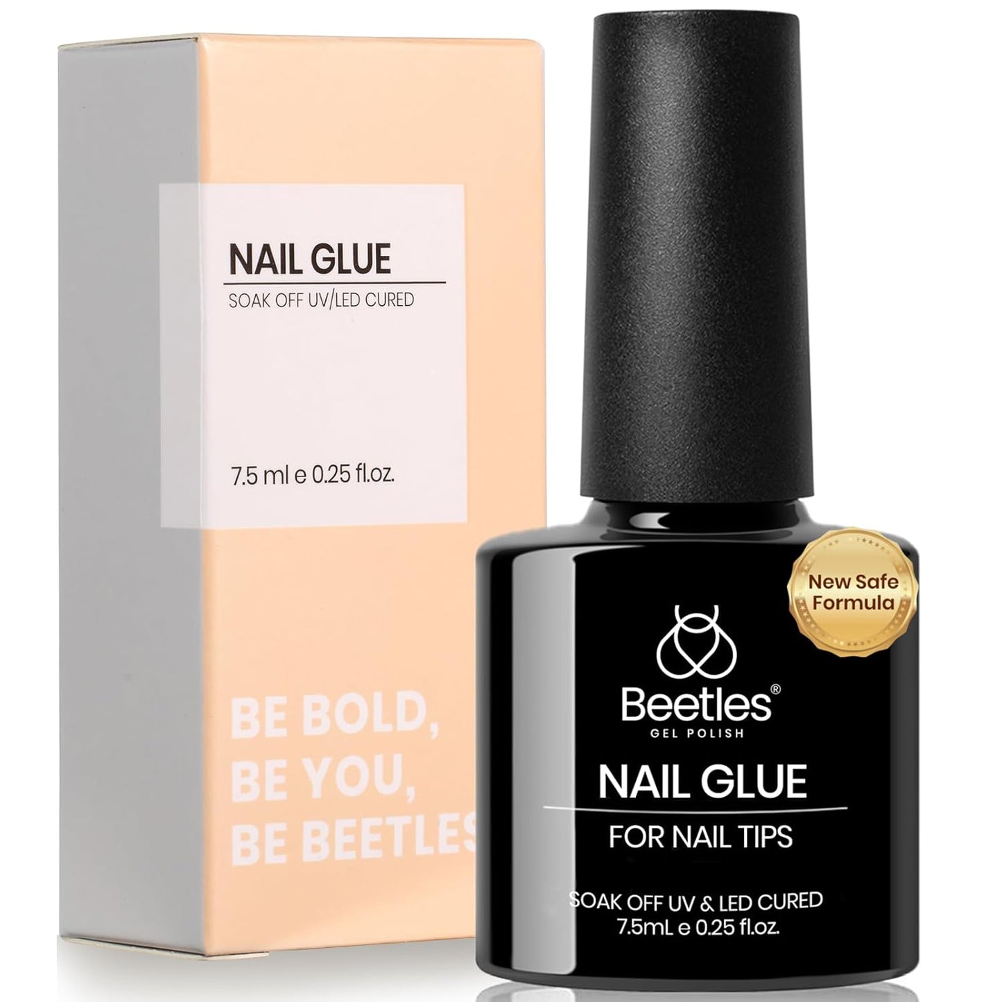 beetles Gel Polish 9 in 1 Gel Nail Glue for Clear Acrylic Nails Tips, Long Lasting Super Strong Brush Nail Glue for Fake Nails, Base Blooming Nail Gel, New Safe Formula, U V Light Cure-Velvo Beauty