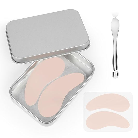Under Eye Patches -2 Pairs Reusable Silicone Eye Patches to Boost Hydration, Reduce Dark Circles, Plump Fine Lines & Wrinkles,with Tin Case-Velvo Beauty
